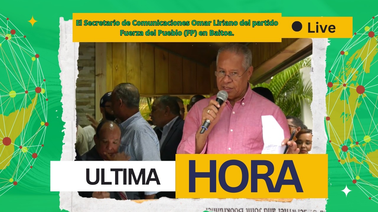 El Secretario de Comunicaciones Omar Liriano del partido Fuerza del Pueblo (FP) en Baitoa.