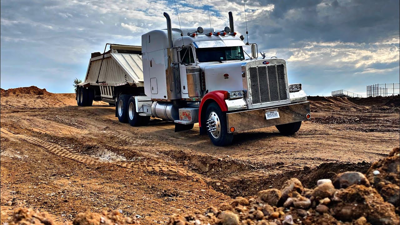 Busy Day Loading, Hauling, Unloading and pushing up material, Belly Dump, Trucker VLog 💯💯💯
