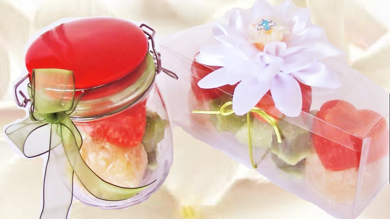 😍Como hacer jabones lindos e increíbles para regalar - Make cute and amazing gift soaps