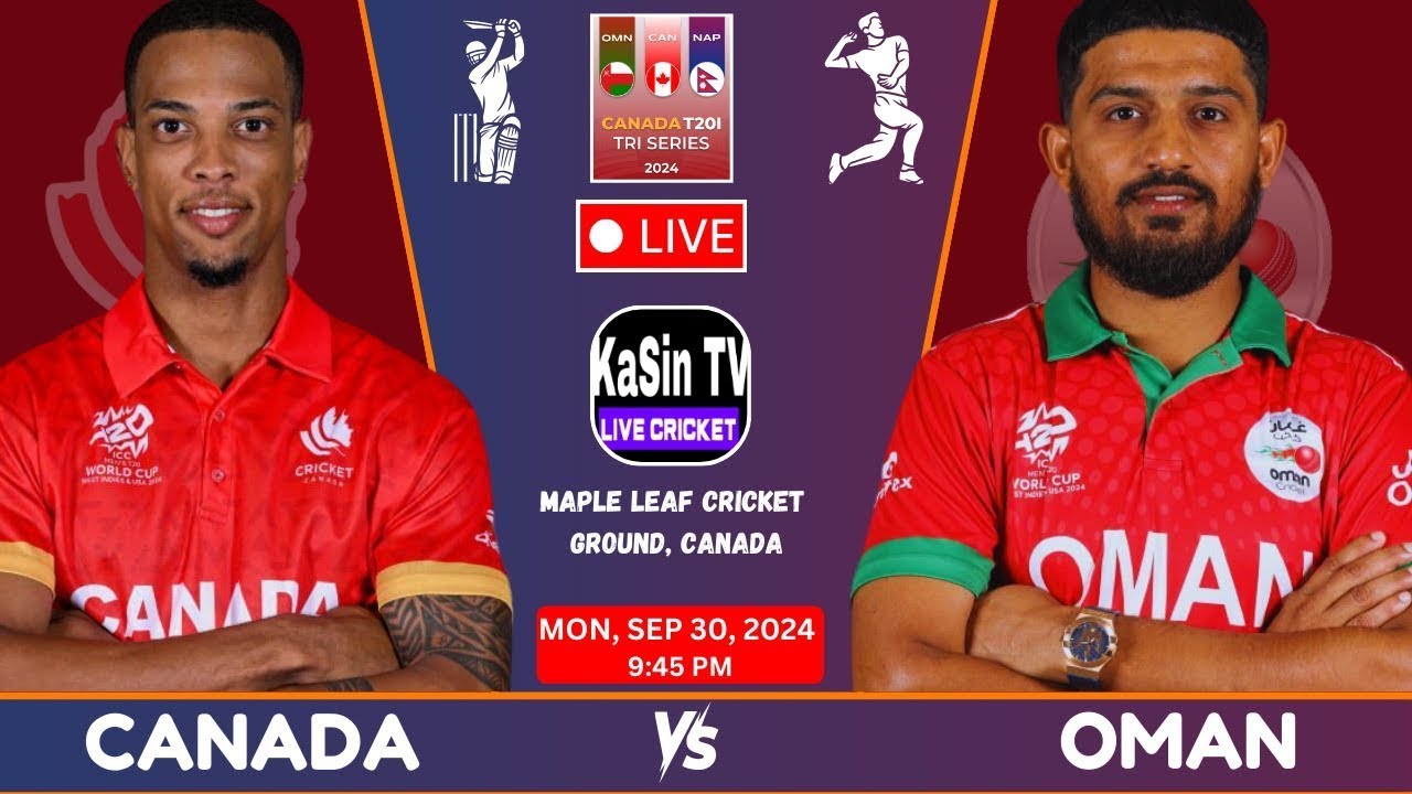 Canada vs Oman, 3rd T20 | CAN vs OMA 3rd Match Live Score & Commentary CAN T20 Tri-Series 2024