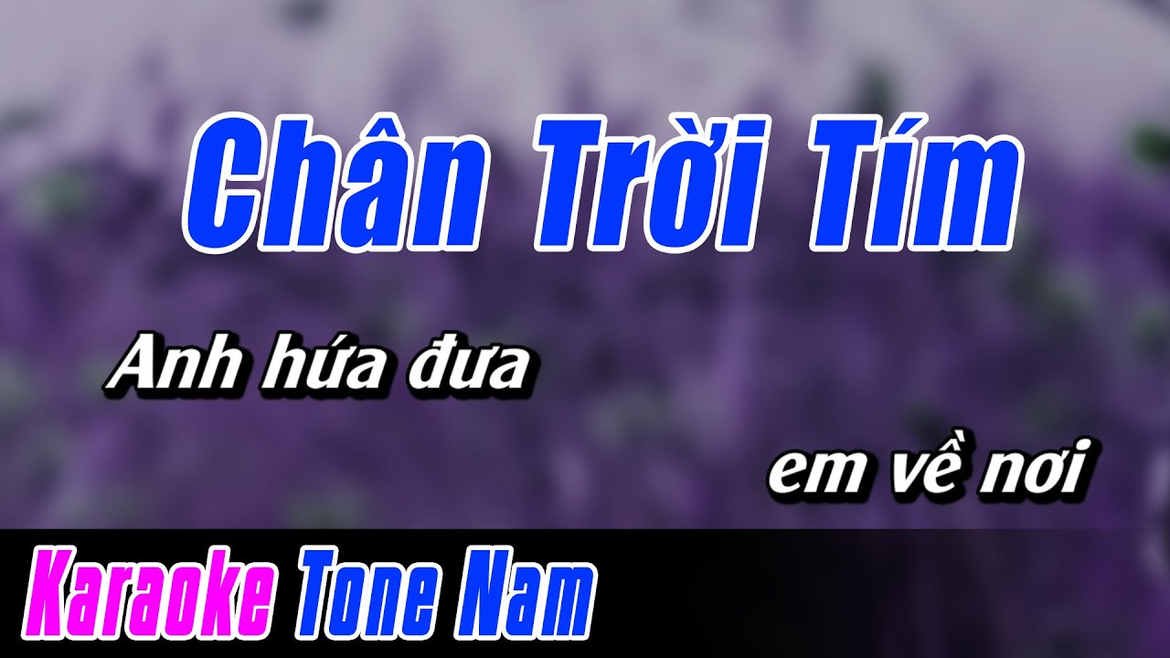 Chân Trời Tím Karaoke Tone Nam | Karaoke Nhạc Sống Cover Dễ Hát Mới Nhất NBP. Music