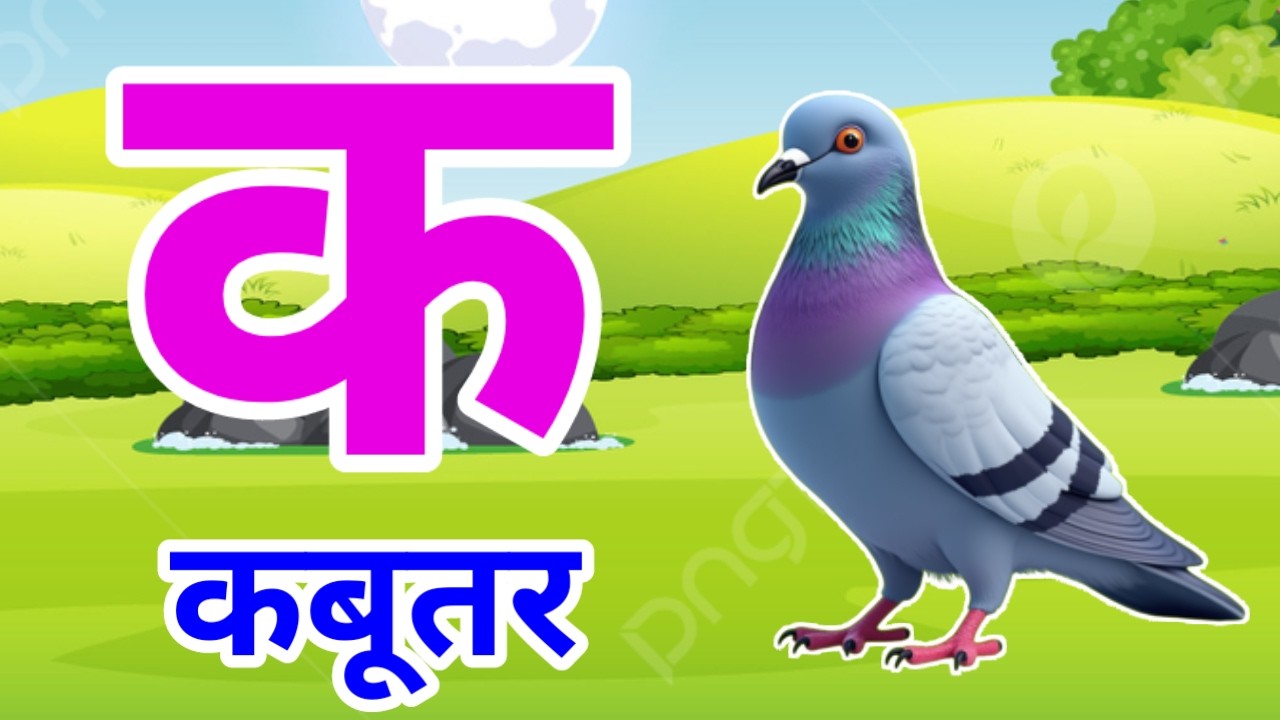 क से कबूतर | अ से अनार | Hindi Varnamala | A se Anar Aa se Aam Hindi Rhymes| Kids Learning Video 622