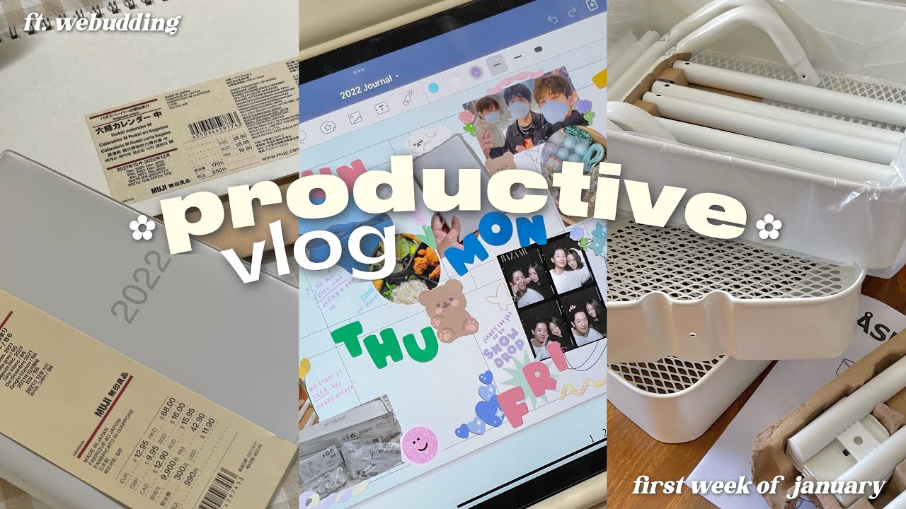 productive days 📓&nbsp;first week of january, good food, watching, digital journaling ft. webudding