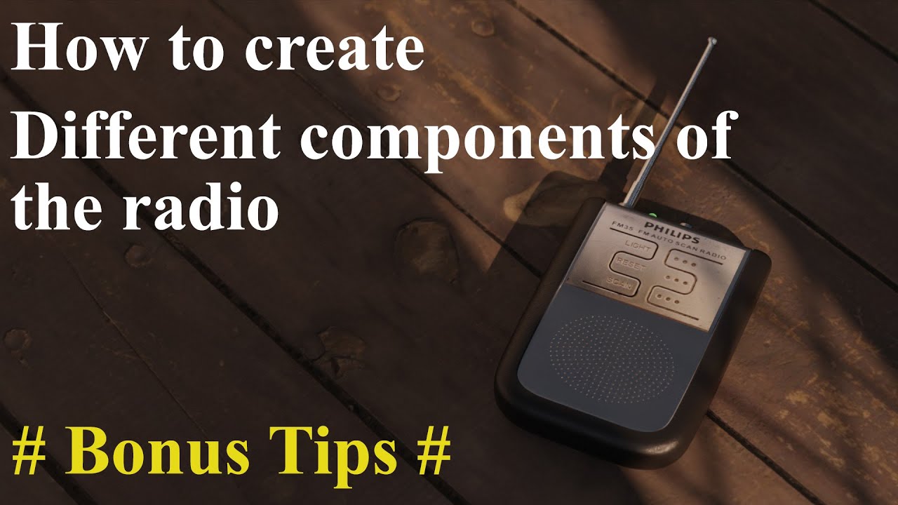 How to create details of a Pocket Radio in Blender