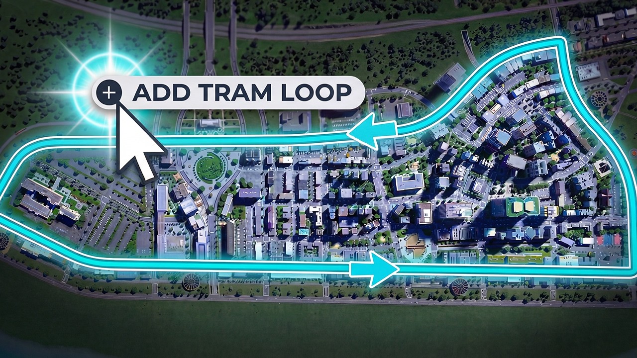 Can This Tram Loop Fix Traffic? - Cities Skylines 2