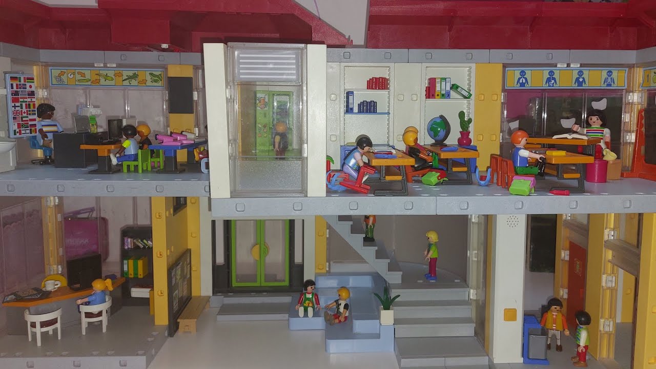 Présentation de mon collège playmobil!🤩-vidéo playmobil en français 