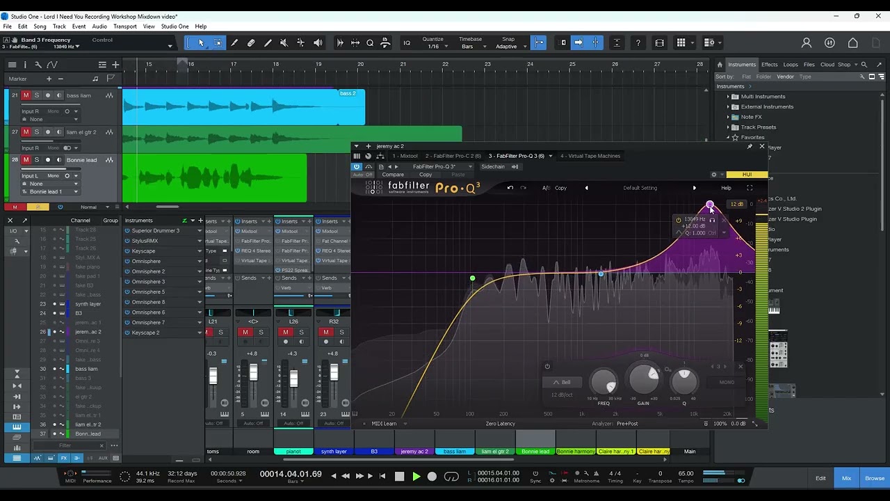 Building an Audio Mix, Part 8, Even More EQ etc