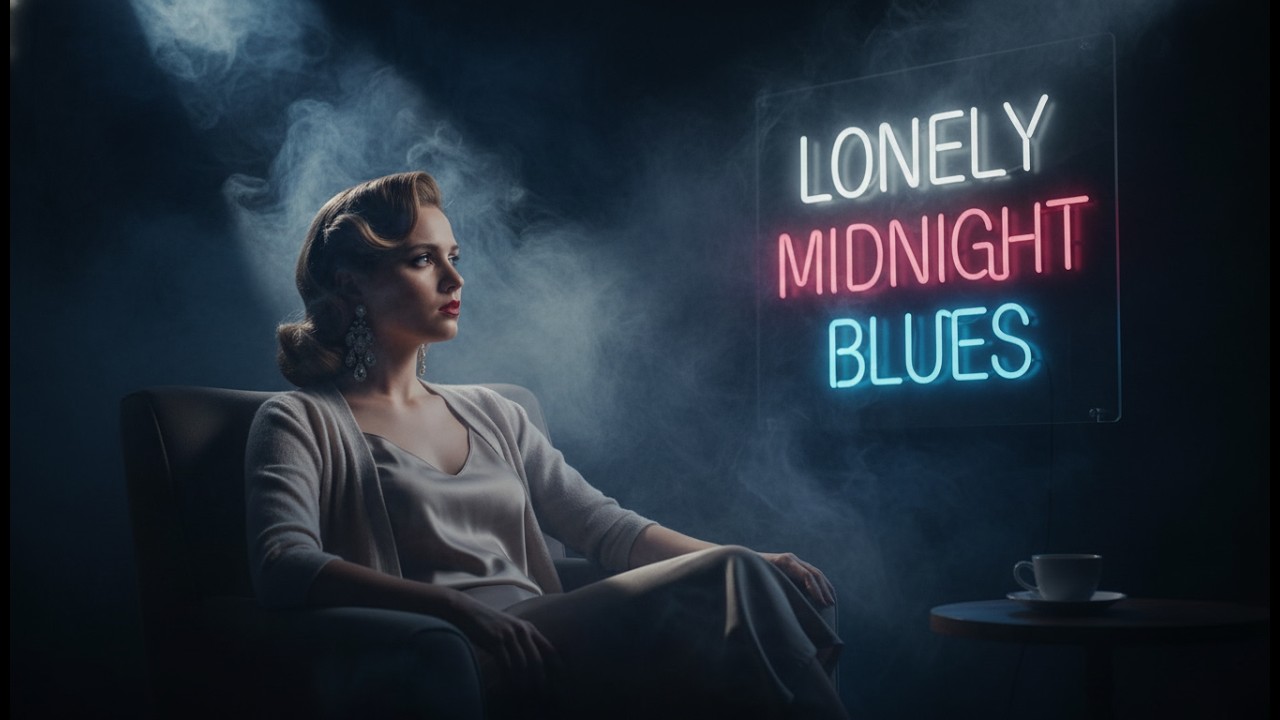 🔴Lonely Midnight Blues – Emotional Blues Singer Under Neon Lights