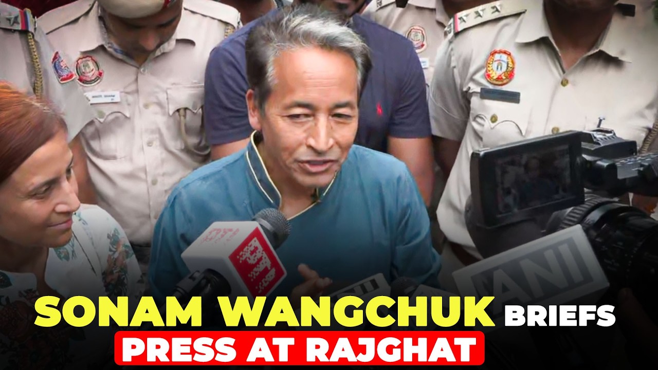 LIVE: Sonam Wangchuk briefs press after visiting Rajghat |CJP Protest | India | Anti Paper Leak Bill