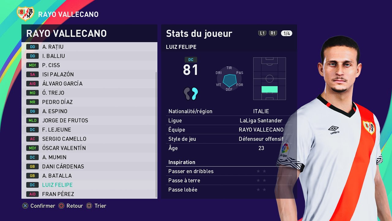 [PES 2021] RAYO VALLECANO players - season 2025/2026