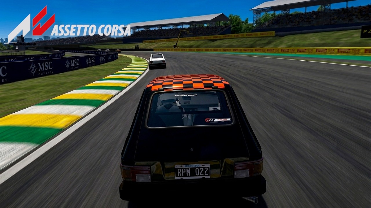 FIAT 147 1987 RACING ON INTERLAGOS (ASSETTO CORSA GAMEPLAY ONLY)
