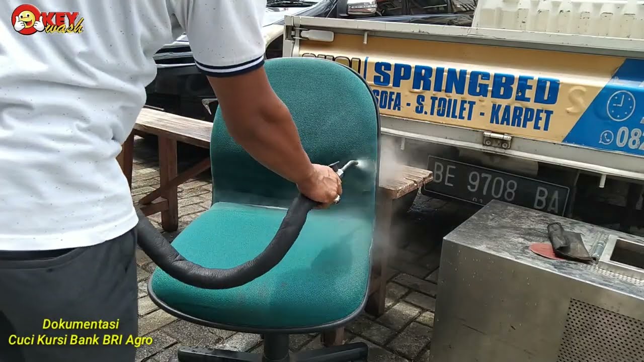 Cuci Kursi Metode Steam Uap Panas,Ingin tau yang lagi viral..Simak vidio ini ..!!