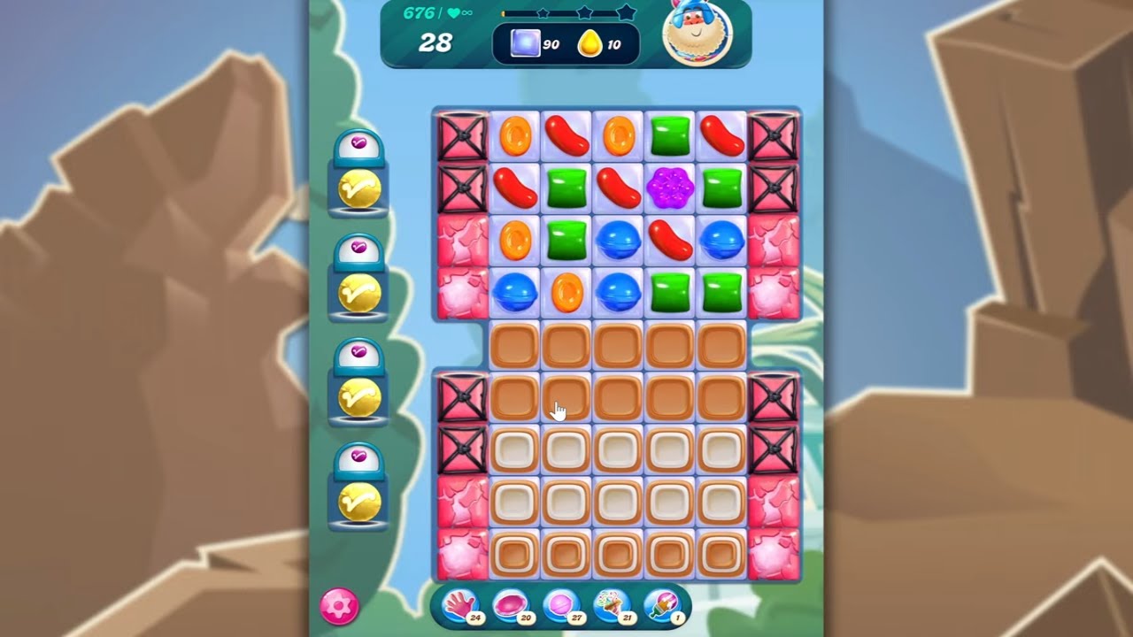 Candy Crush Saga LEVEL 676 NO BOOSTERS&nbsp;(new version)🐟☑️