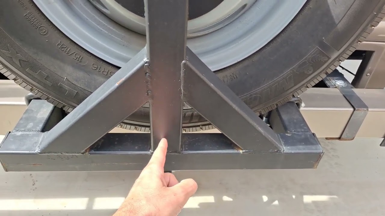 RV Bumper Spare Tire Mount Solution #RV #SpareTire