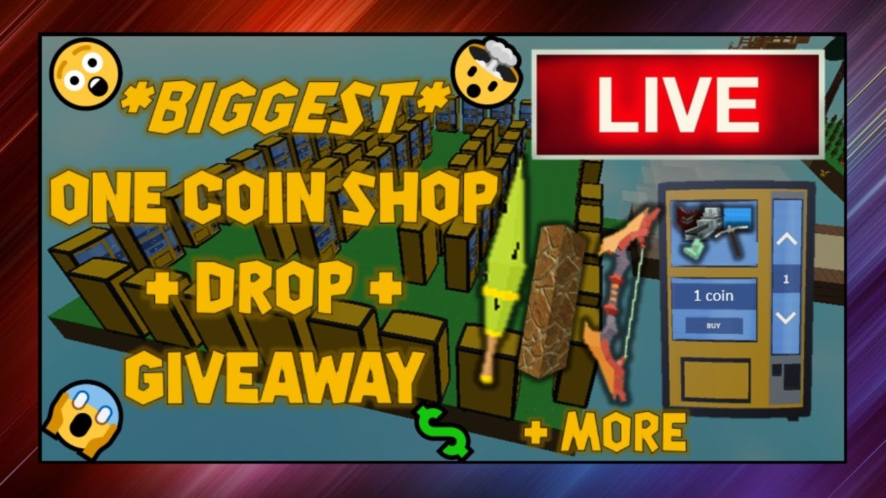1 Coin Shop + Drop Party + Giveaway in Roblox Islands! | 🔴LIVE 🔴