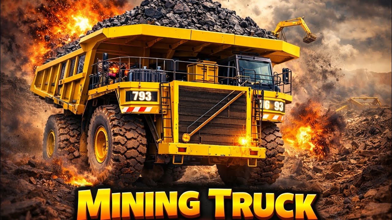 Most dangerous ☠️☠️ driving in the world in mining truck transport soil construction work in loaded