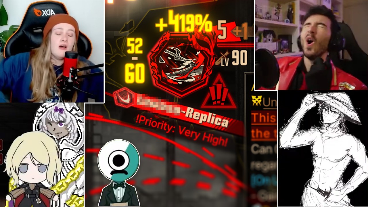 streamers react to the average roblox project moon larper (limbus company)