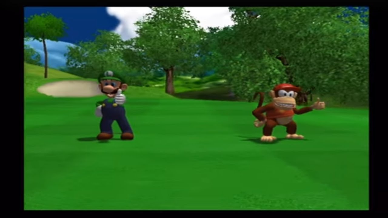 Mario Golf Family Tour (GC) (Character Match) (Luigi vs. Diddy Kong)