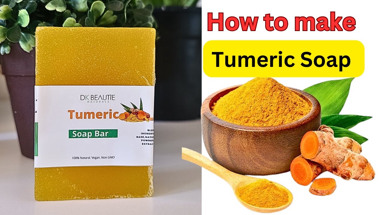 How to make Glowing Tumeric Soap / Homemade Tumeric Soap for Pimples