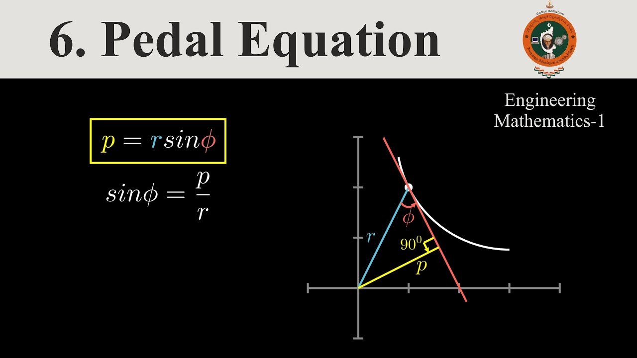 6. Pedal Equation | POLAR CURVES | VTU Additional Mathematics 1