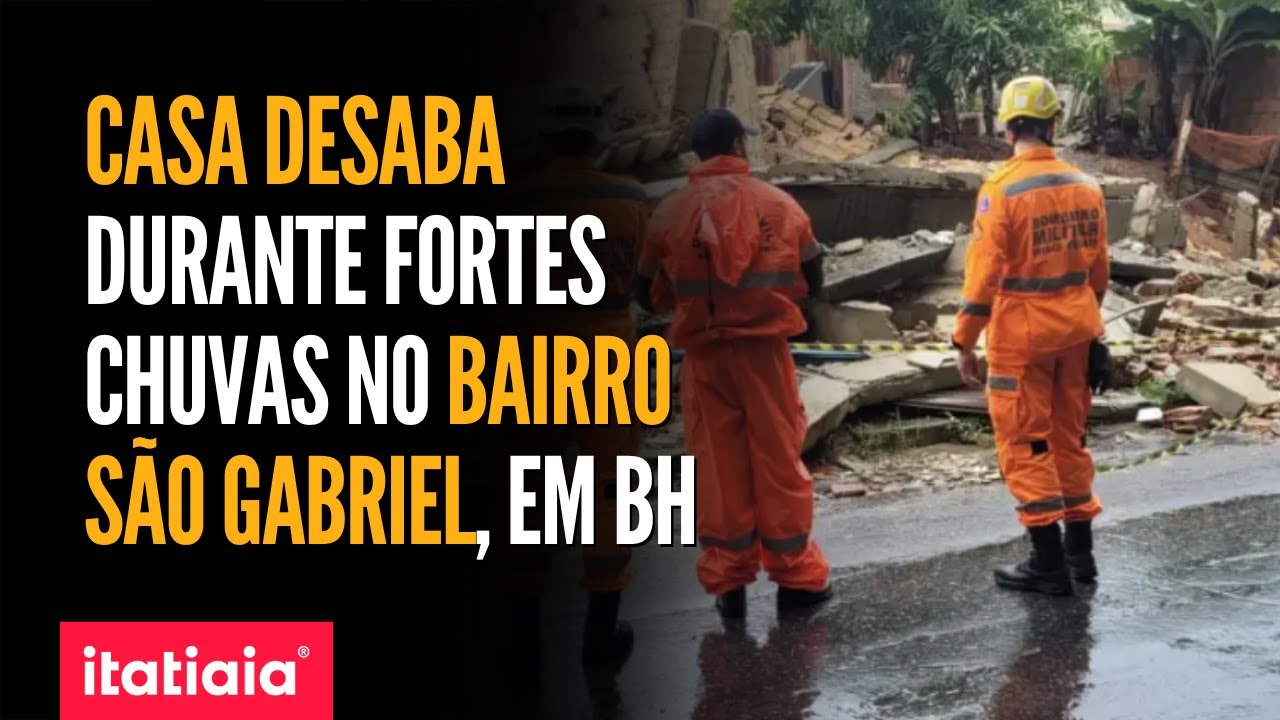 CASA DESMORONA NO BAIRRO SÃO GABRIEL, REGIÃO NORDESTE DE BH