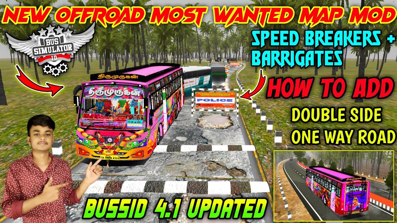 SPEED BREAKERS AND BARRIGATES MAP MOD FOR BUSSID V4.1 💛❤️ NEW OFFROAD WITH HUMPS MAP MOD IN KANNADA