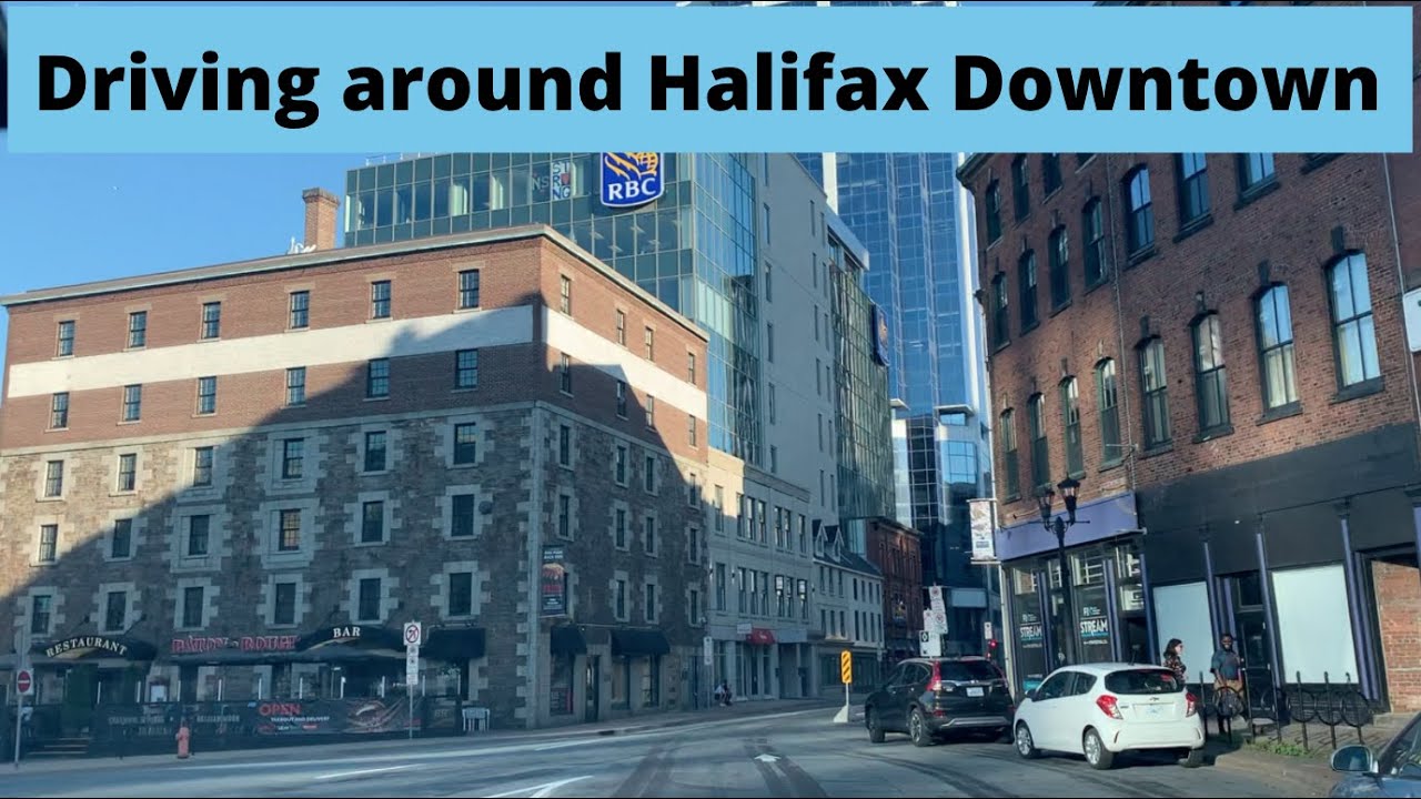 Driving at Halifax Downtown, Nova Scotia Canada