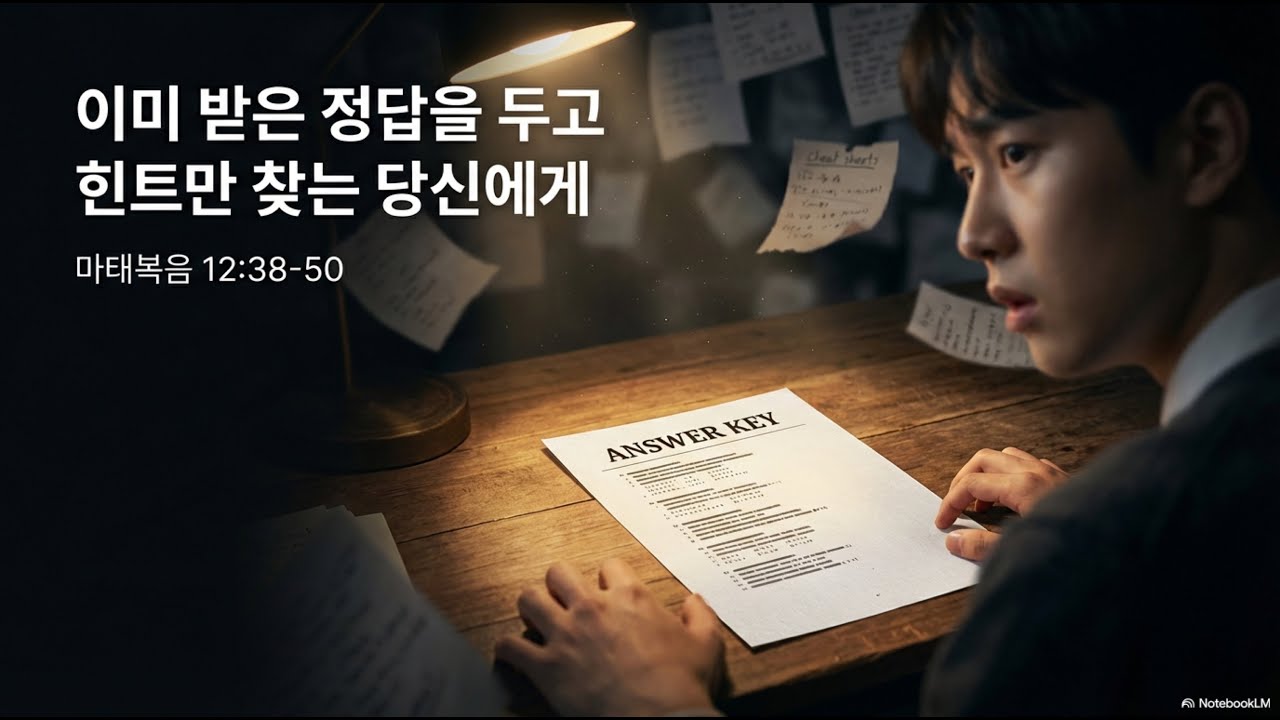 [오늘의말씀] 마 12:38-50 | 박민하 목사 | 이미 받은 정답을 두고 힌트만 찾는 당신에게