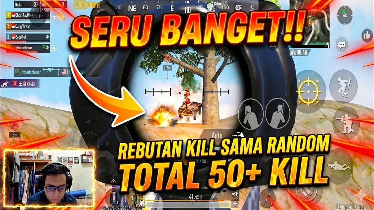 Rebutan kill sama random total 50+ kill di Event Aladin PUBG MOBILE 