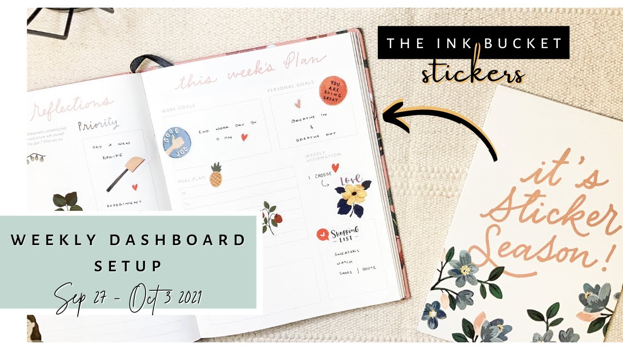 Planning Using The Ink Bucket Stickers | Weekly Overview Setup | Sanjana Raj