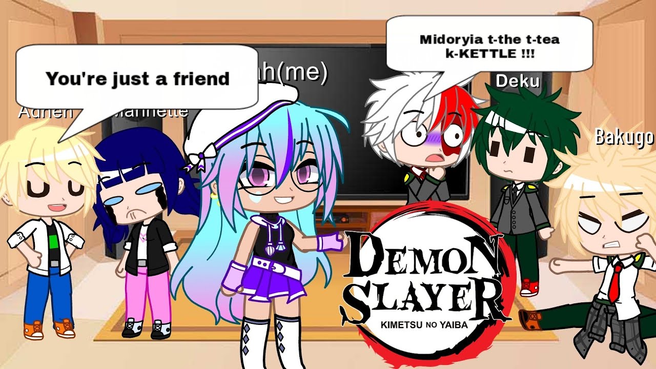 Mlb and MHA react to demon slayer part 3/? (credits in the description)
