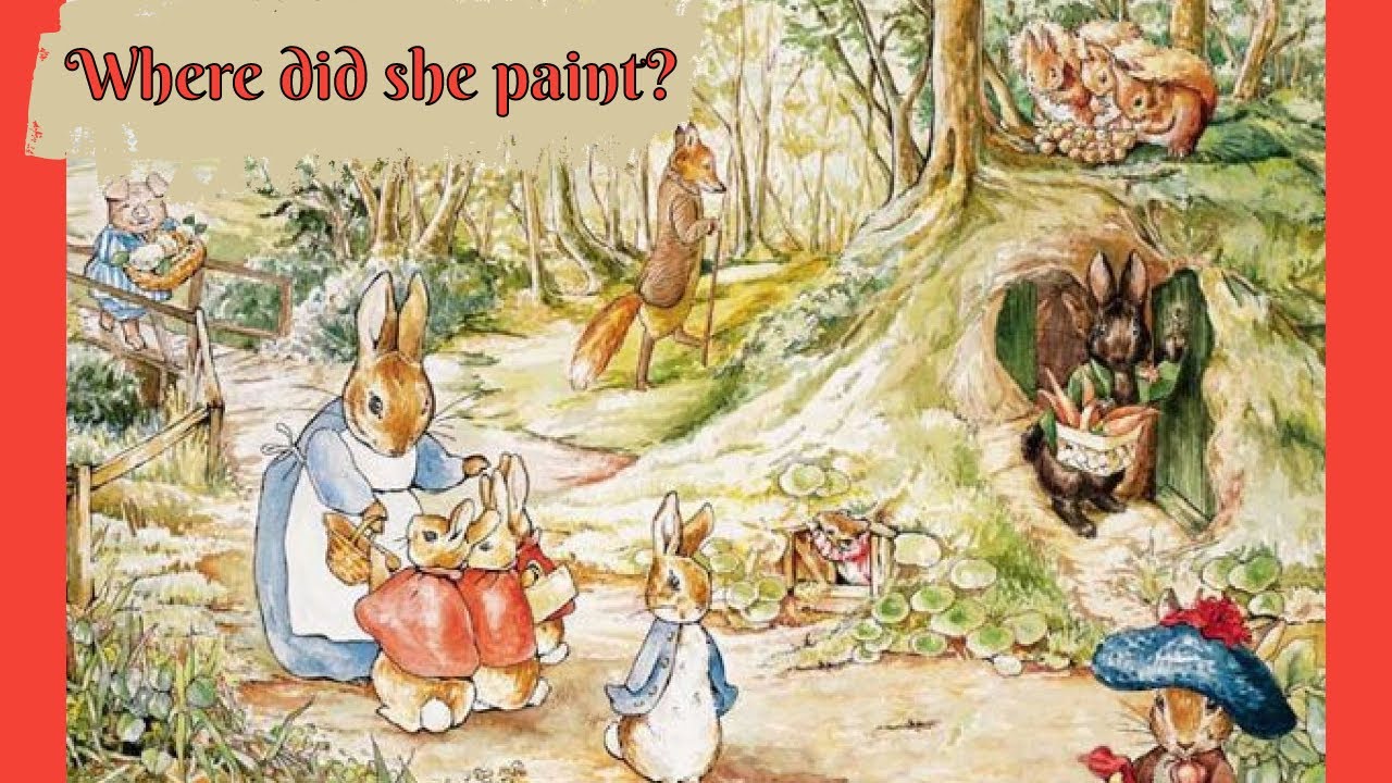 Can we find where Beatrix Potter painted in the village of New Sawrey?