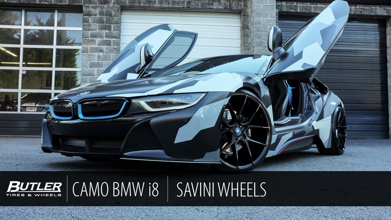Camo Wrapped BMW i8 | Savini BM14 Wheels | Butler Tire
