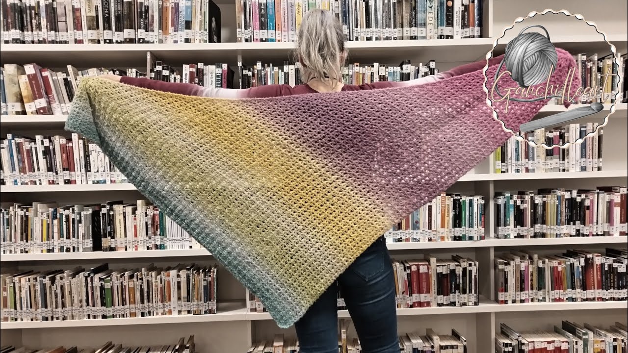 El Chal del Autobús 🧶 Chal Asimétrico 🧶 Apto para principiantes 