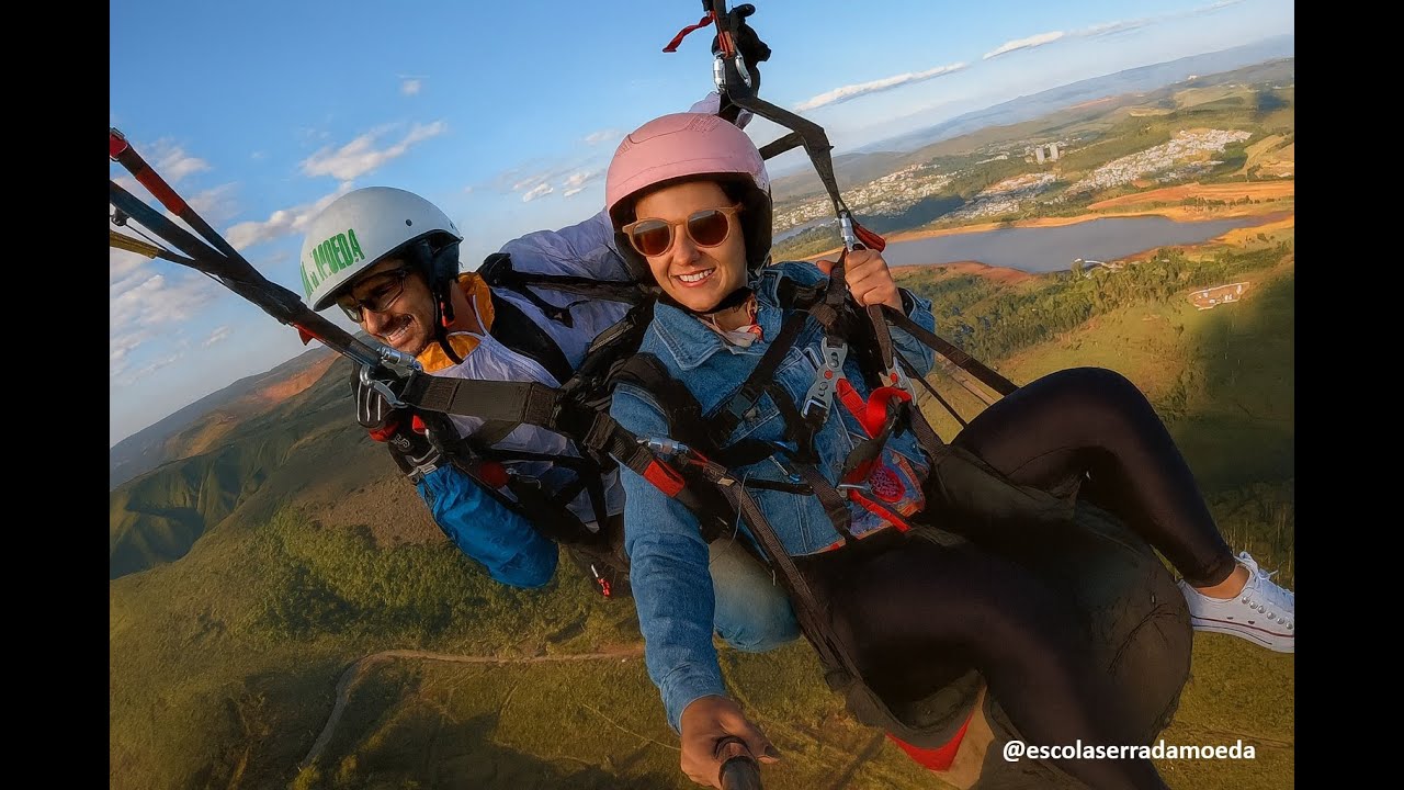 VOAR É VICIANTE ! VOE PARAPENTE DUPLO SERRA DA MOEDA. SENSACIONAL ! PRIMEIRO DE MUITOS. VOE LIVRE !