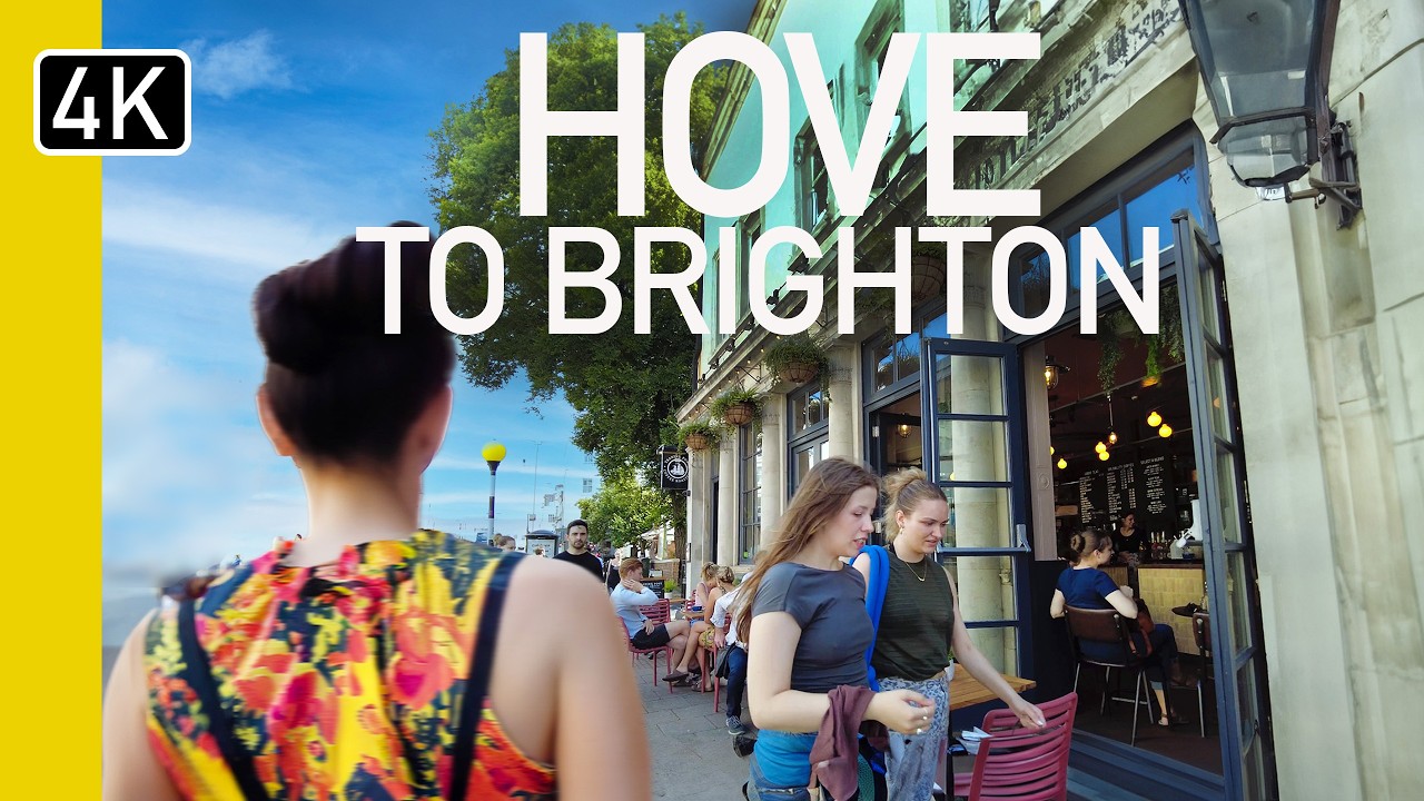 4k Hove to Brighton England Walking Tour