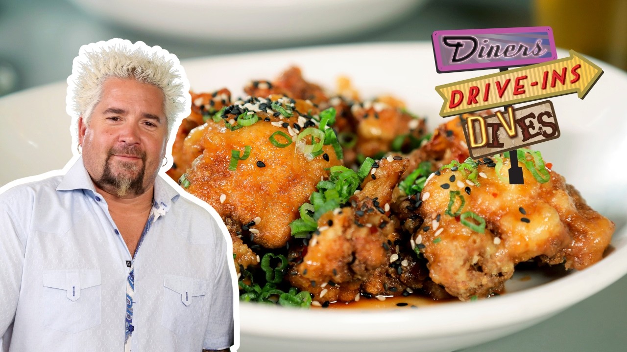 Guy Fieri Stops By for Unreal General Tso&rsquo;s Cauliflower | Diners, Drive-Ins and Dives | Food Network