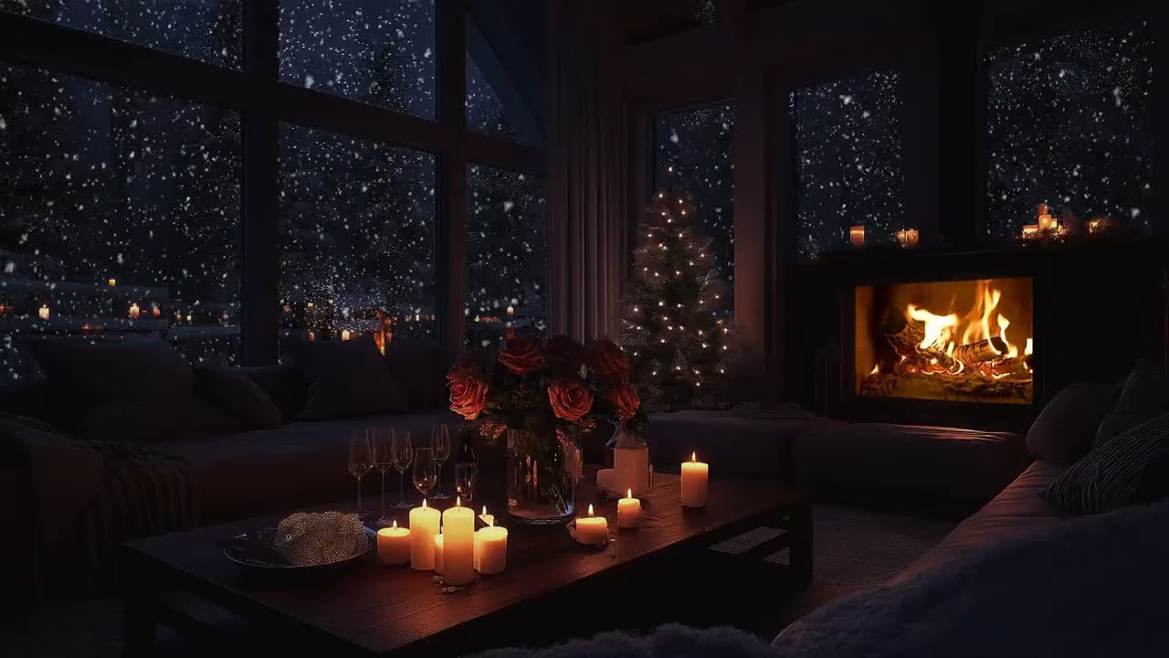Silent Winter Cabin 2026 • Crackling Fire, Calm Piano & Night Ambience for Deep Sleep