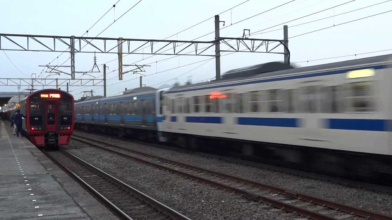 415系(12両)　快速 南福岡行き　遠賀川駅を通過