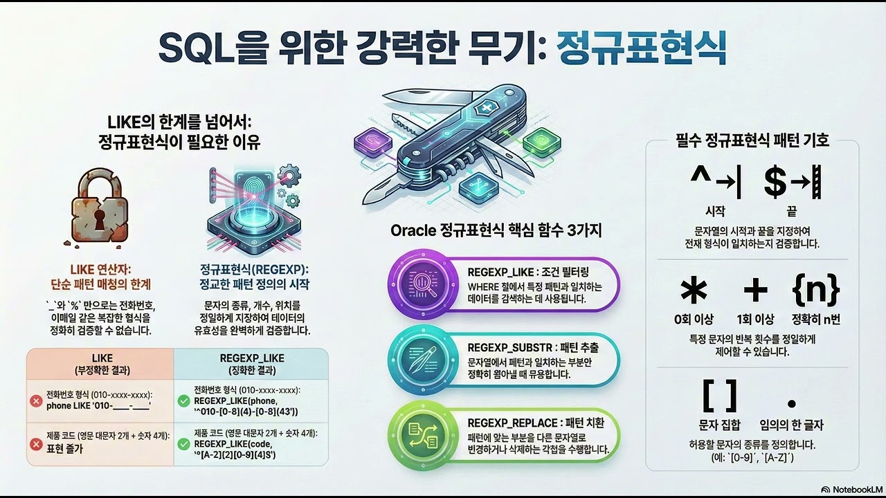 (누워서 듣는 SQLD) 이메일·전화번호 유효성 검사 | 정규표현식 활용하기