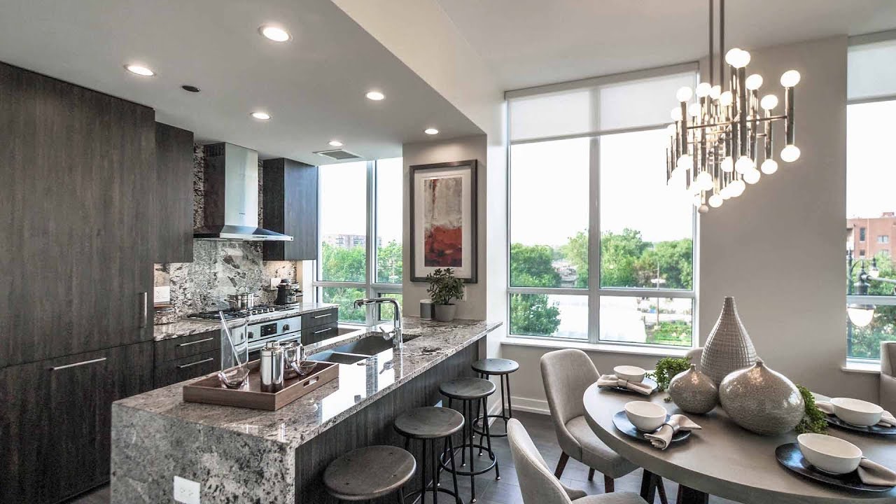 A 2-bedroom, 2-bath model at The Hudson in River North