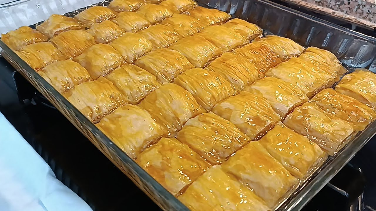 ‼️İNANILMAZ‼️ DAHA KOLAYI YOK💯30 DAKİKADA 1TEPSİ DOLUSU BÜZGÜLÜ BAKLAVA TARİFİ👌 #baklavatarifi