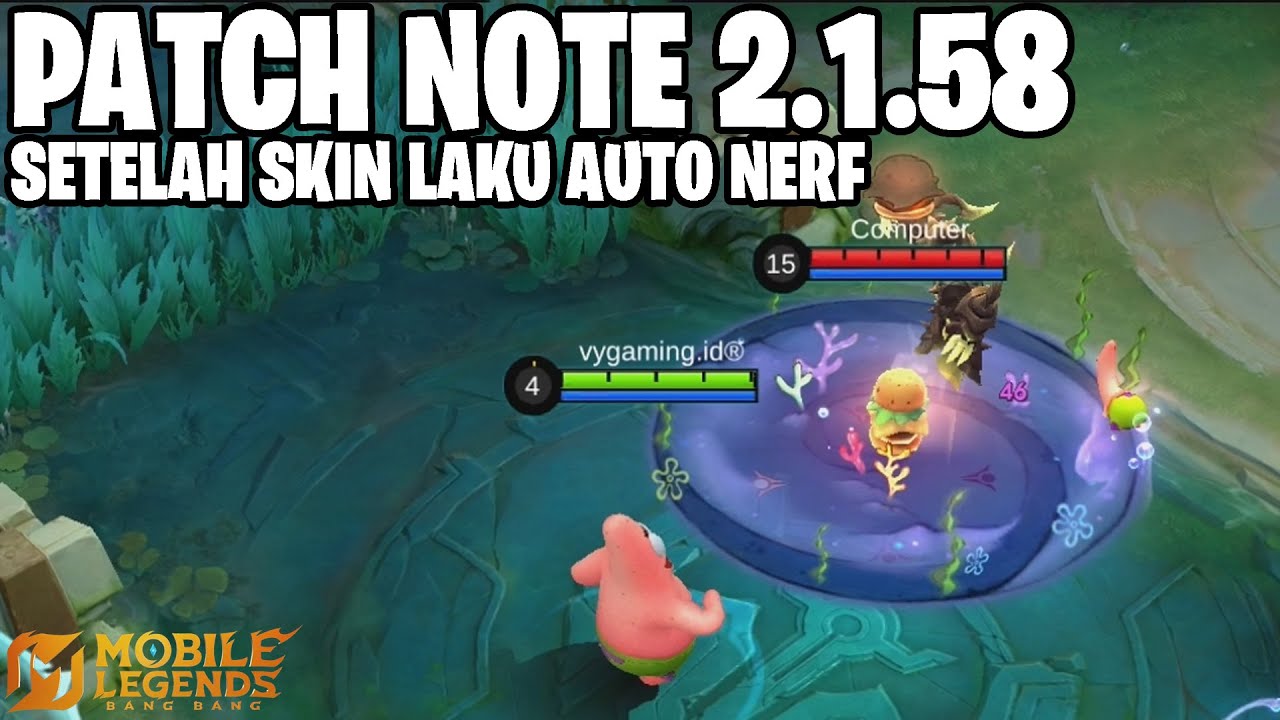 GLOO NERF, IXIA NERF, RUBY BUFF, CLAUDE BUFF - PATCH NOTE 2.1.58 MOBILE LEGENDS