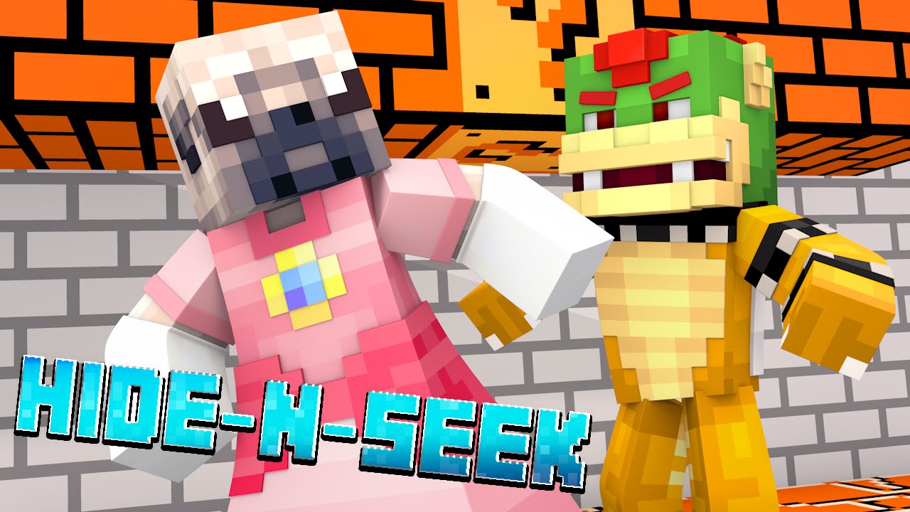 Minecraft Mario HIDE N SEEK w/ PRINCESS UNI! #2 (Roleplay Minigame)