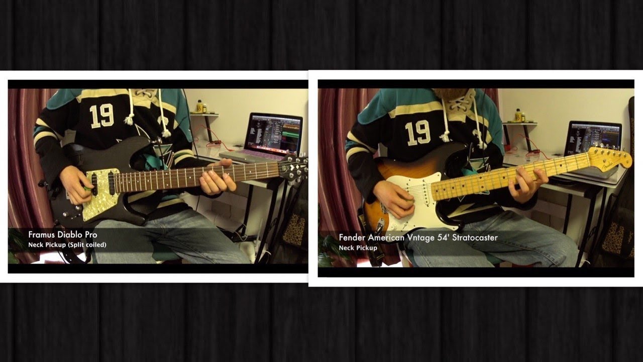 Fender American Vintage 54' Stratocaster VS Framus Diablo Pro (Only sound, no talking)