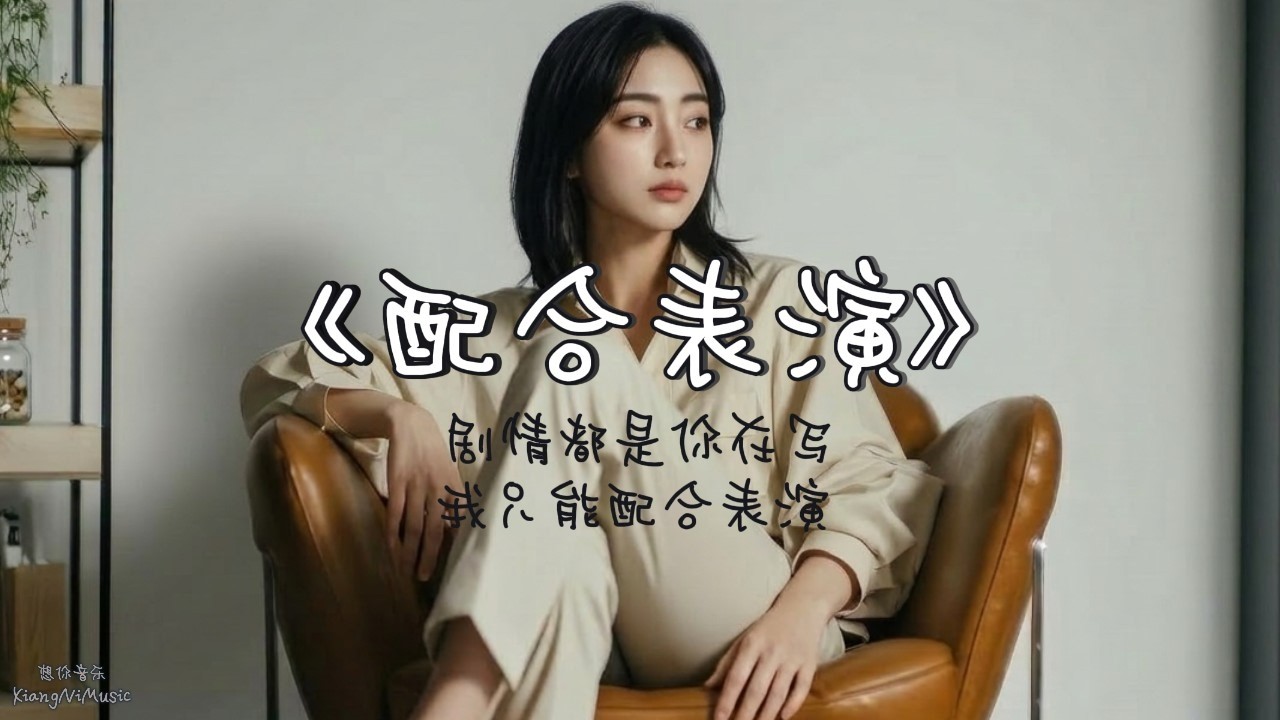 《配合表演》原来最难的不是演给别人看，是假装自己还喜欢 - 献给深夜收听的你🌙#治愈歌曲#sadchinesemelody #雨夜情歌