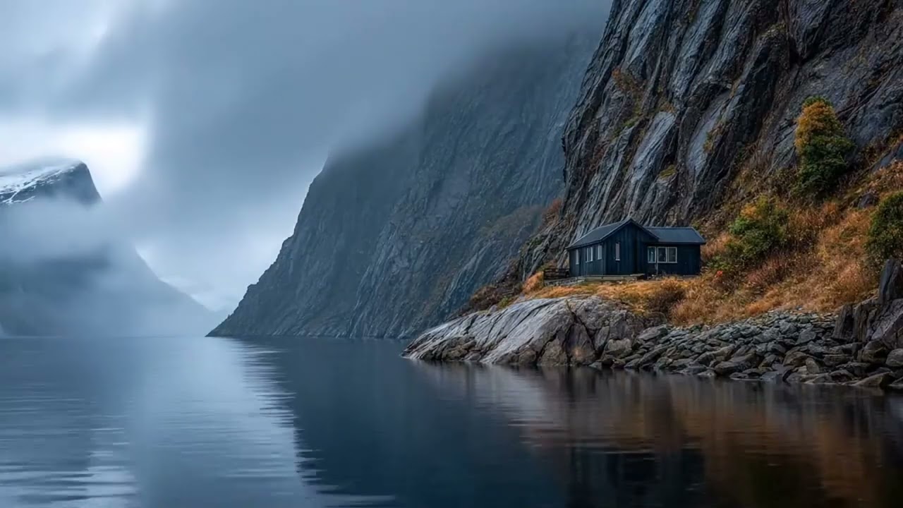Serene Mountain Cabin ❄️ Jazz Meditation Ambience (1 Hour)