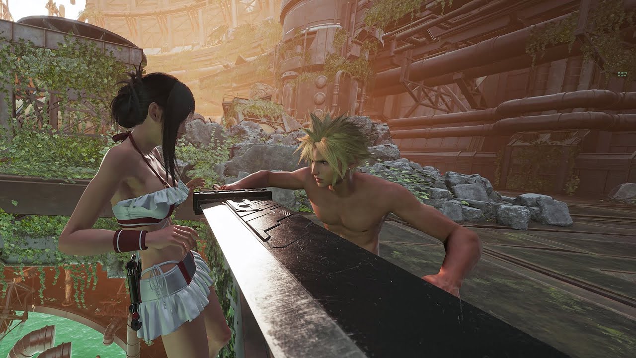 Tifa falls into the Lifestream in VR
