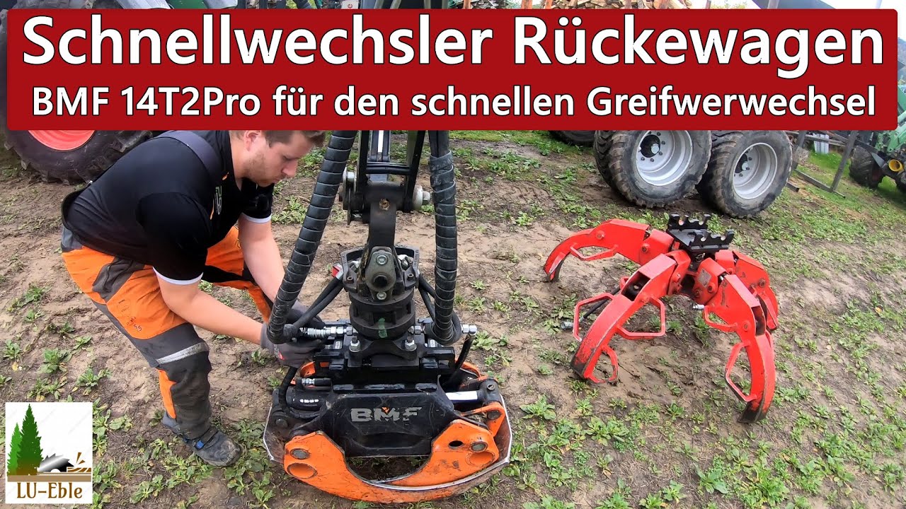 Schnellwechsler Rückewagen BMF 14T2Pro für den schnellen Greifwerwechsel | TikTok Video Hit