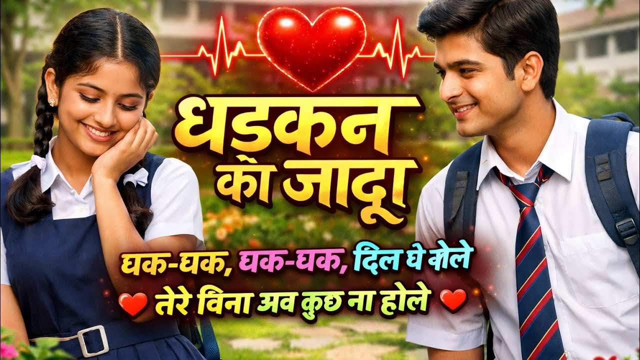 Dhak Dhak Dil Ye Bole 💓 | Cute School Love Story | Hindi Romantic Song | School Love Romantic Song